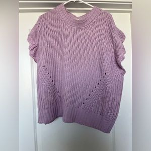 Purple short sleeve sweater